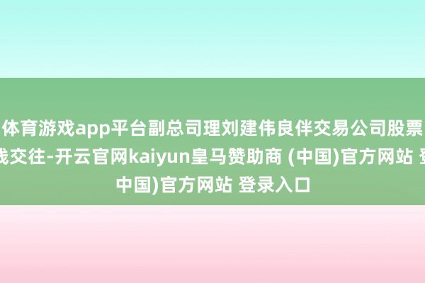 体育游戏app平台副总司理刘建伟良伴交易公司股票组成短线交往-开云官网kaiyun皇马赞助商 (中国)官方网站 登录入口