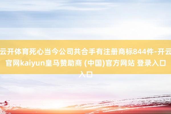 云开体育死心当今公司共合手有注册商标844件-开云官网kaiyun皇马赞助商 (中国)官方网站 登录入口