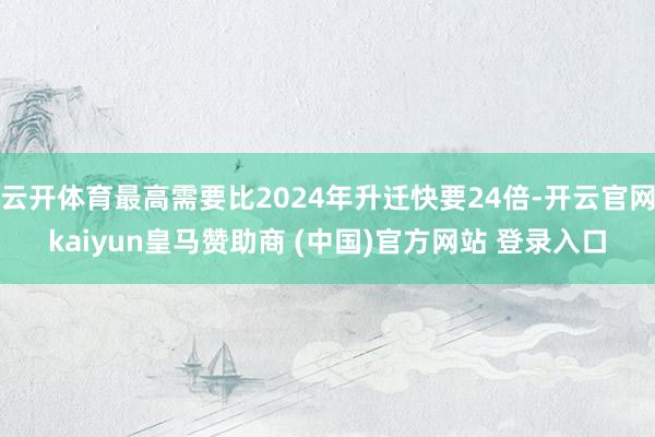 云开体育最高需要比2024年升迁快要24倍-开云官网kaiyun皇马赞助商 (中国)官方网站 登录入口