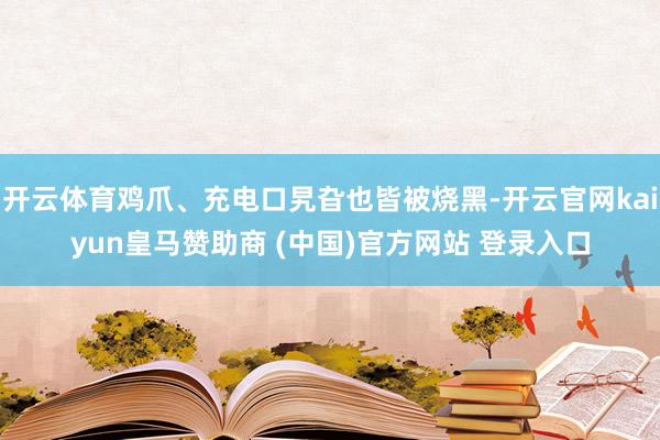 开云体育鸡爪、充电口旯旮也皆被烧黑-开云官网kaiyun皇马赞助商 (中国)官方网站 登录入口