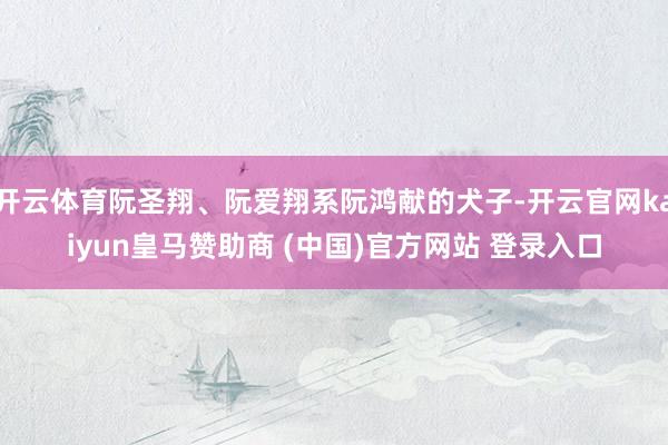 开云体育阮圣翔、阮爱翔系阮鸿献的犬子-开云官网kaiyun皇马赞助商 (中国)官方网站 登录入口