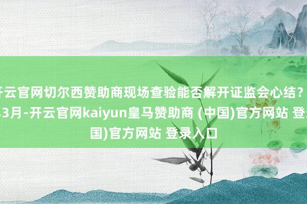 开云官网切尔西赞助商现场查验能否解开证监会心结？2025年3月-开云官网kaiyun皇马赞助商 (中国)官方网站 登录入口