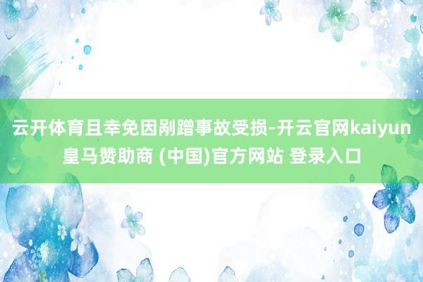 云开体育且幸免因剐蹭事故受损-开云官网kaiyun皇马赞助商 (中国)官方网站 登录入口